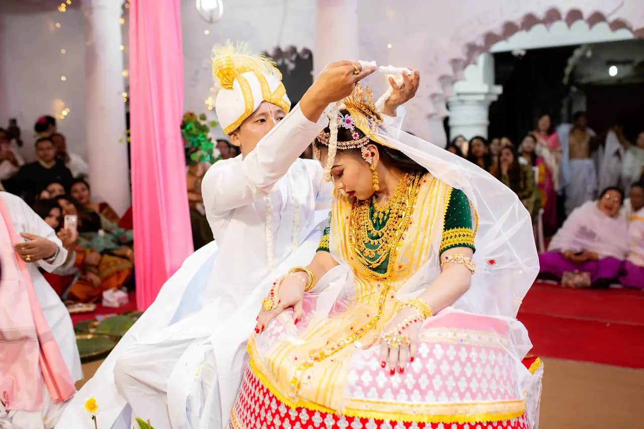 SHOWING THE IMAGE OF " ritual of releasing fish into the pond", ONE OF THE Shocking Indian Wedding Rituals