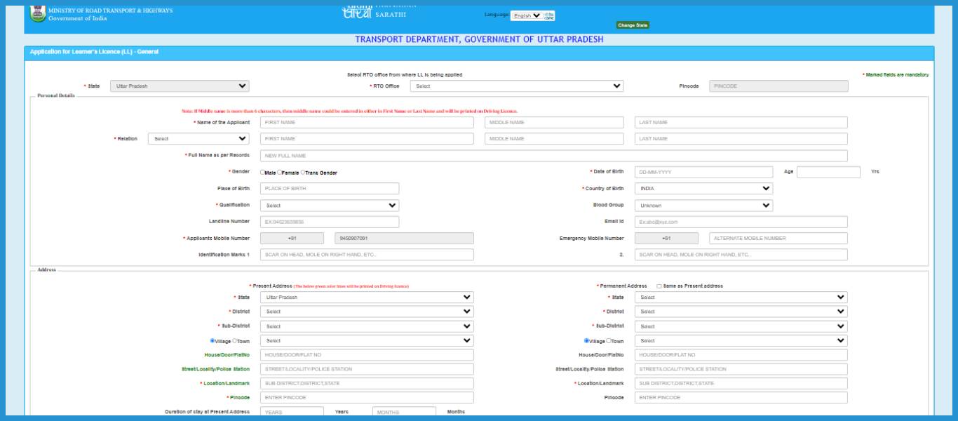 showing the image of online apply for driving lincese