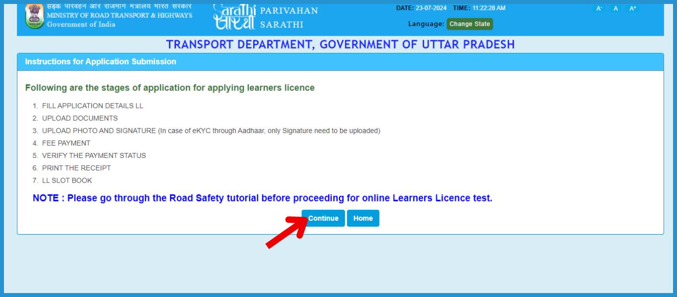 showing the image of online apply for driving lincese