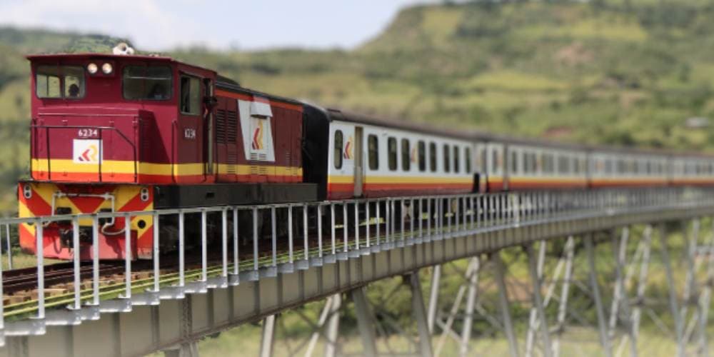 showing the image of " नारोबी-मोगादिशु रेलवे ट्रैक, केन्या (Nairobi-Mogadishu Railway Track, Kenya) ", one of the World's Dangerous Railway Tracks