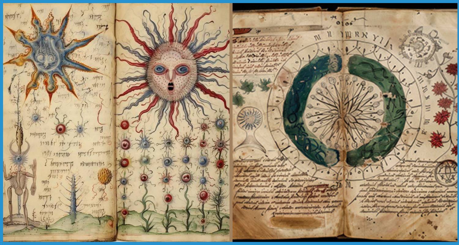 showing the image of " The Voynich Manuscript " misterious book of world.