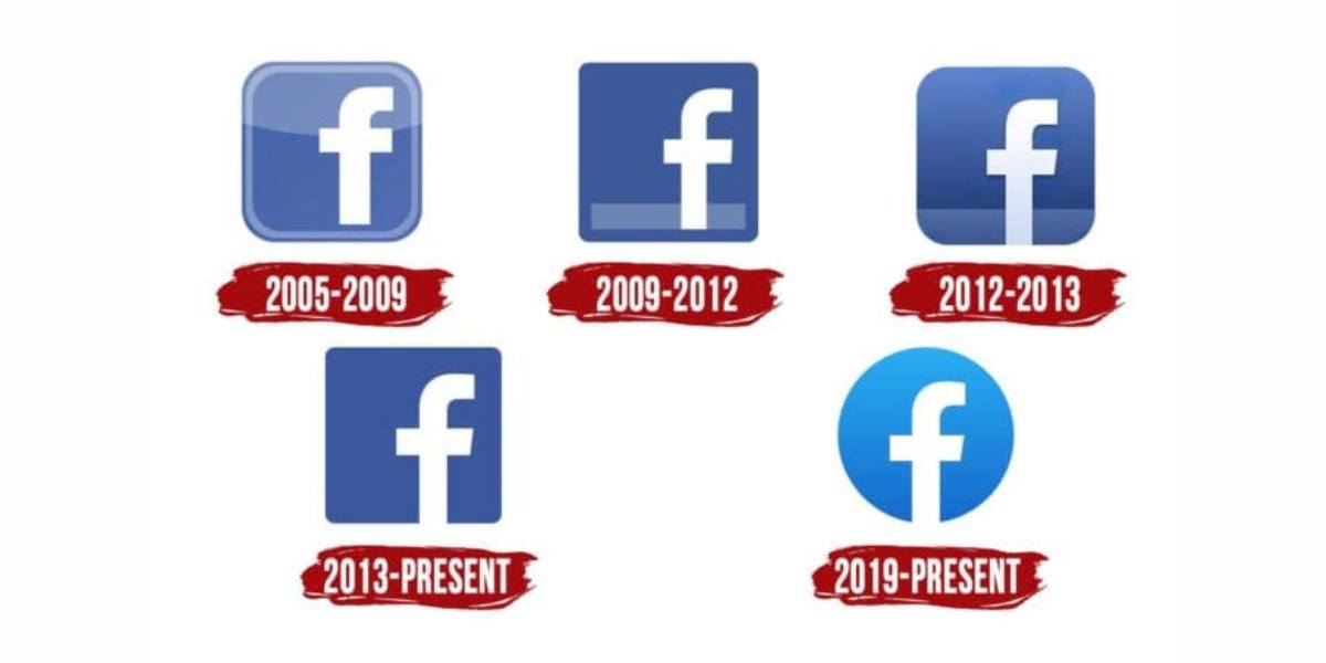 showing the image of " logo revolution of Facebook company" one of the 10 great companie's names and logo secrets.