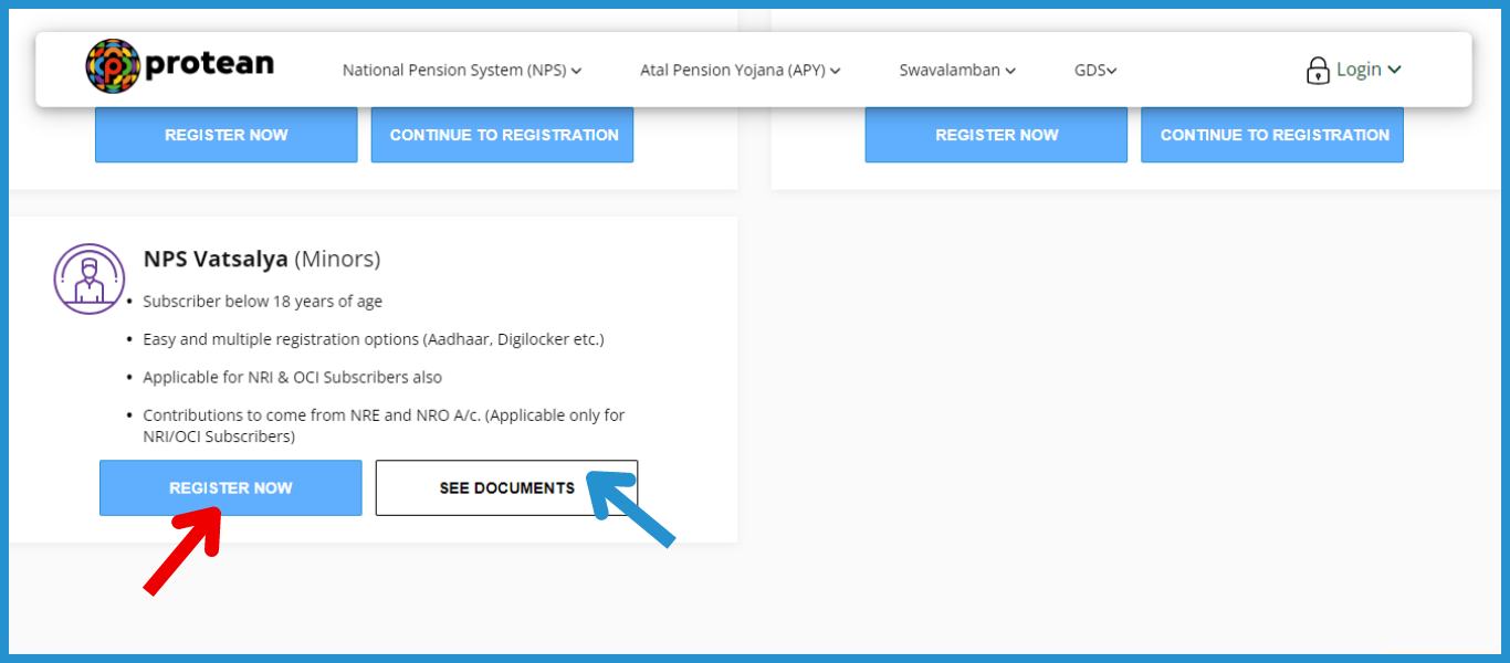 showing the image of NPS Vatsalya Scheme 2024 online pracess