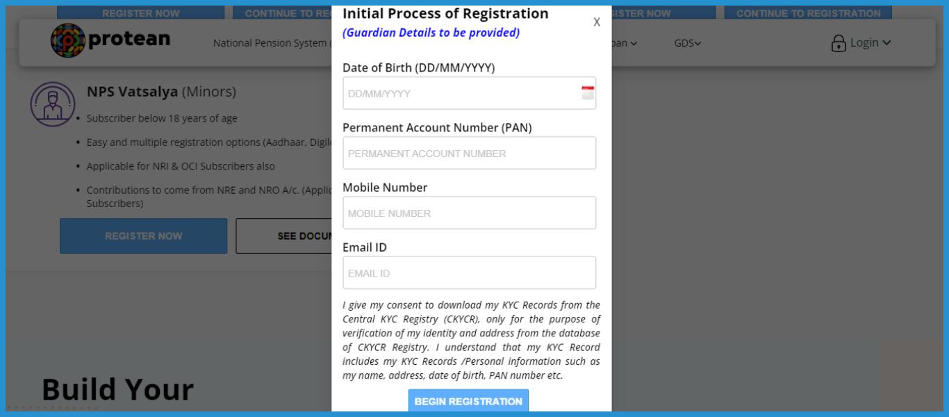 showing the image of NPS Vatsalya Scheme 2024 online pracess