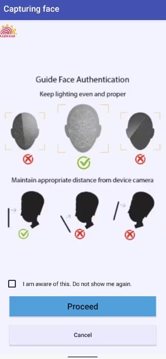 showing the image of Aadhaar FaceRD App! UIDAI Aadhaar Face RD services | Aadhaar Card Face Authentication process