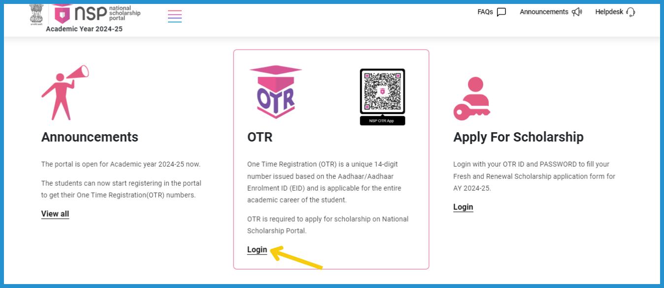 showing the image of NSP portal National Scholarship Portal 2024-25 NSP Login Check Status Last Date
