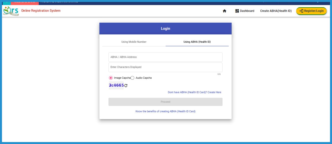 this is the image of appointment booking process on ORS Patient Portal online