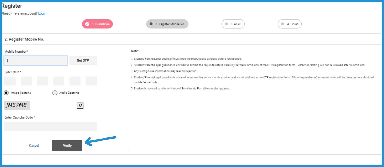 showing the image of OTR in NSP 2024 in hindi NSP OTR App AadhaarFaceRD services How to fill NSP OTR Form 2024?