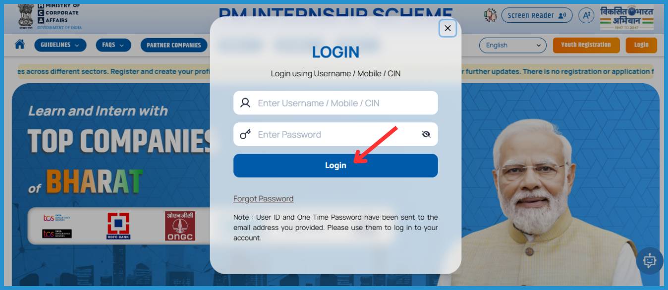 showing the image of PM Internship Scheme 2024 PMIS registration Apply Now for Paid Internship 