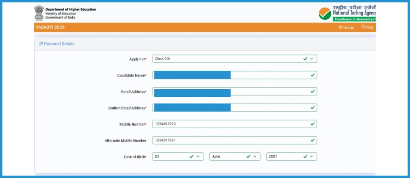 Showing the image of PM Yashasvi Scholarship 2024 in hindi online application.