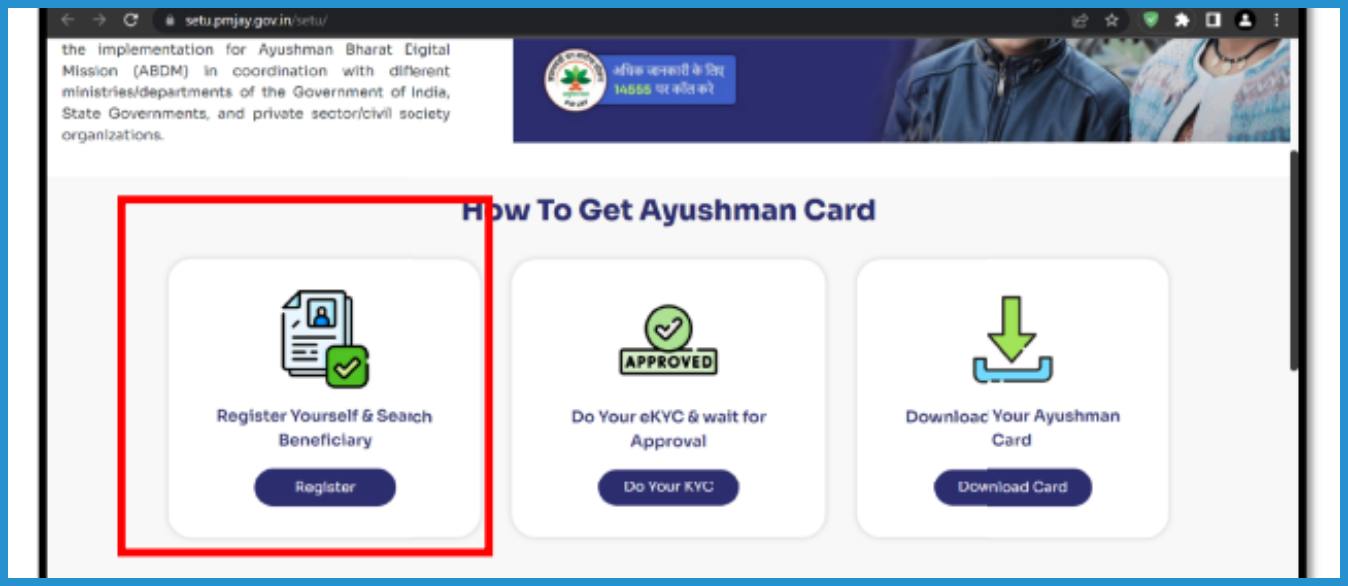 showing the image of Ayushman Card Online Registration 2024 how to create Ayushman health ID card Online through SETU portal