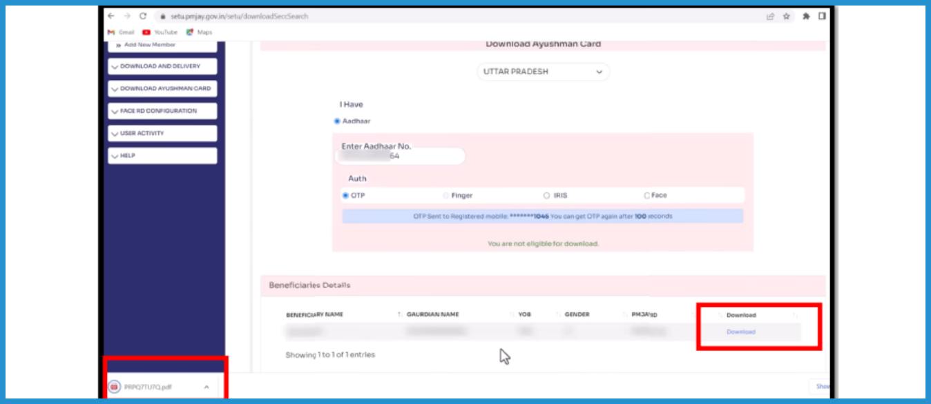 showing the image of Ayushman Card Online Registration 2024 how to create Ayushman health ID card Online through SETU portal