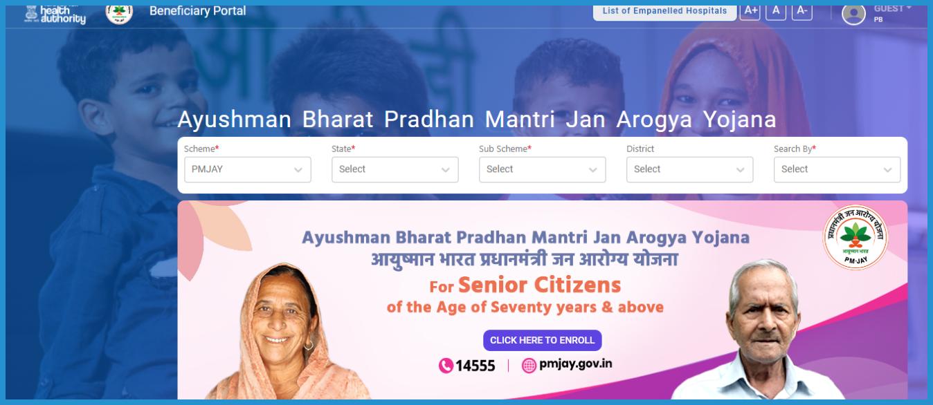 showing the image of Ayushman Card Online Registration 2024 how to create Ayushman health ID card Online PM-JAY card