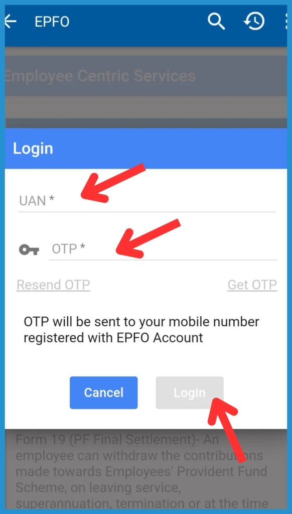 showing the image of check EPF balance on Umang App in Hindi 