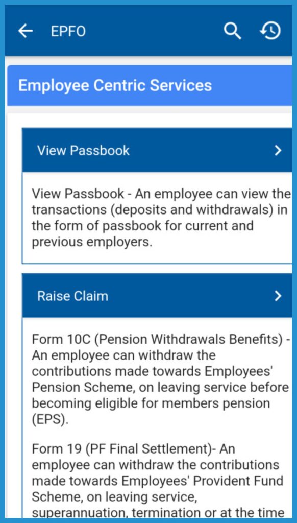 showing the image of check EPF balance on Umang App in Hindi 