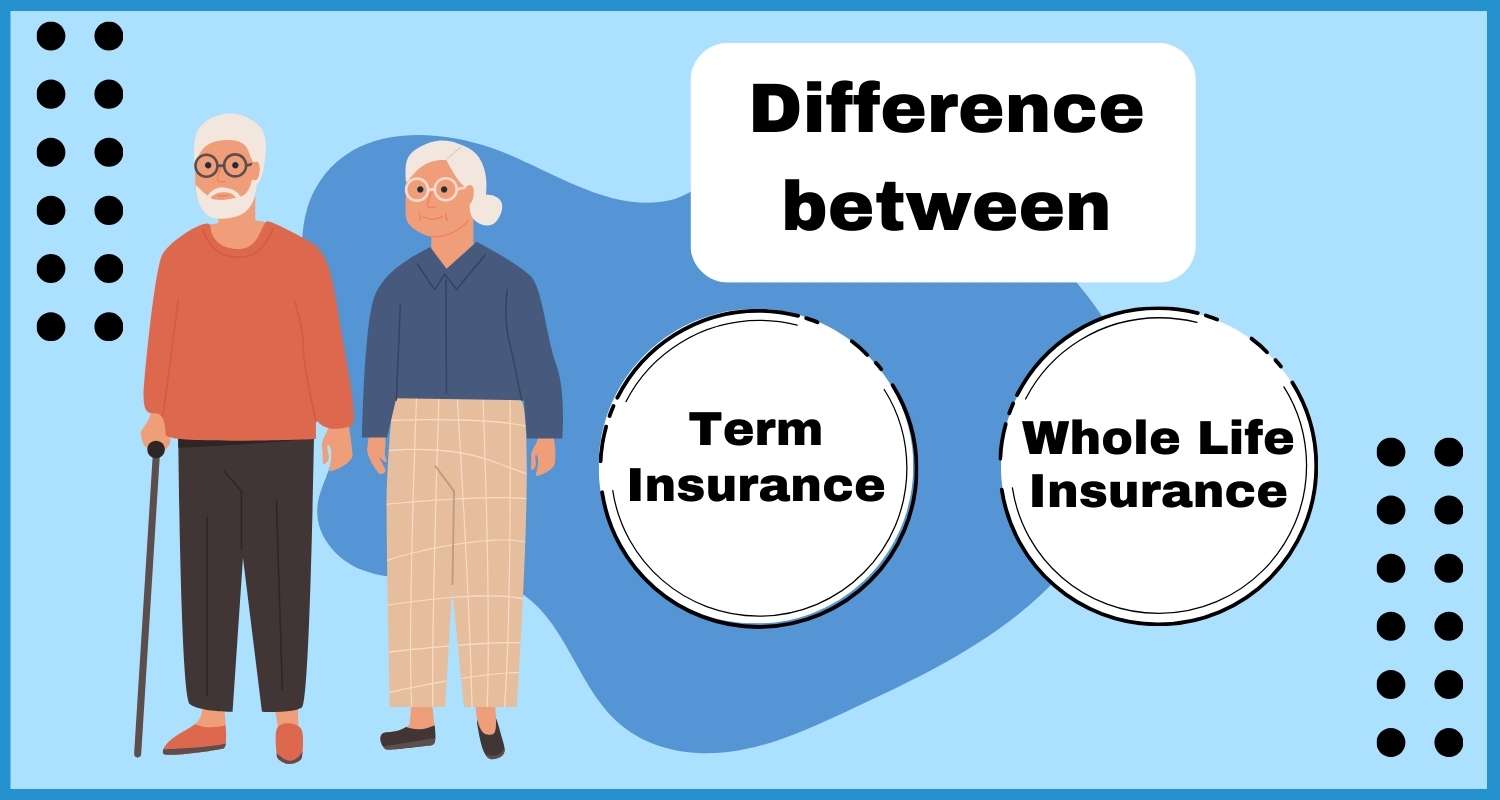 showing the image of what is the difference between term life insurance and whole life insurance, premium, plan, insurance