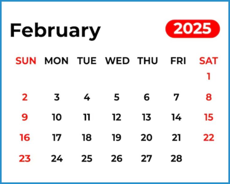 February 2025 Calendar जानिए महत्वपूर्ण तिथियाँ, छुट्टियां और त्यौहार!