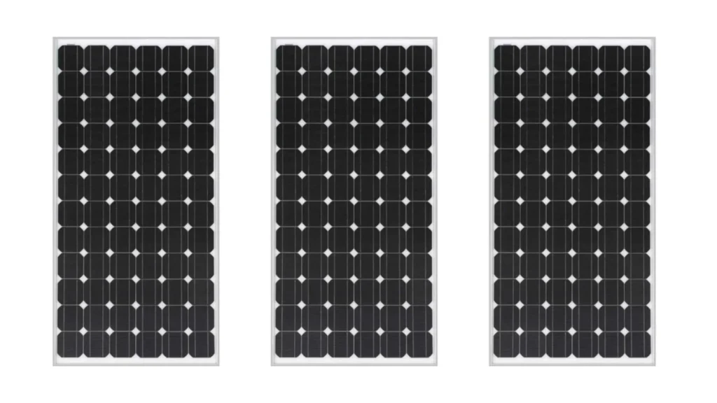 showing the image of a monocrystalline Panel 