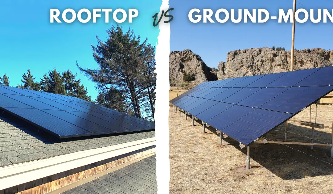 showing the image of Rooftop Solar Panels vs. Ground-Mounted Solar Panels