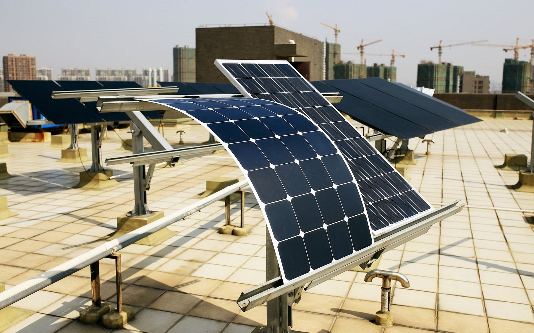 showing the image of Thin Film Solar Panels under Types of Solar panels in India