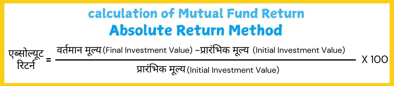 showing the image of formula of absolute return method in hindi