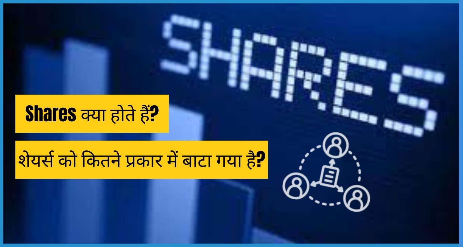 shownig the image of shares and types of shares in hindi