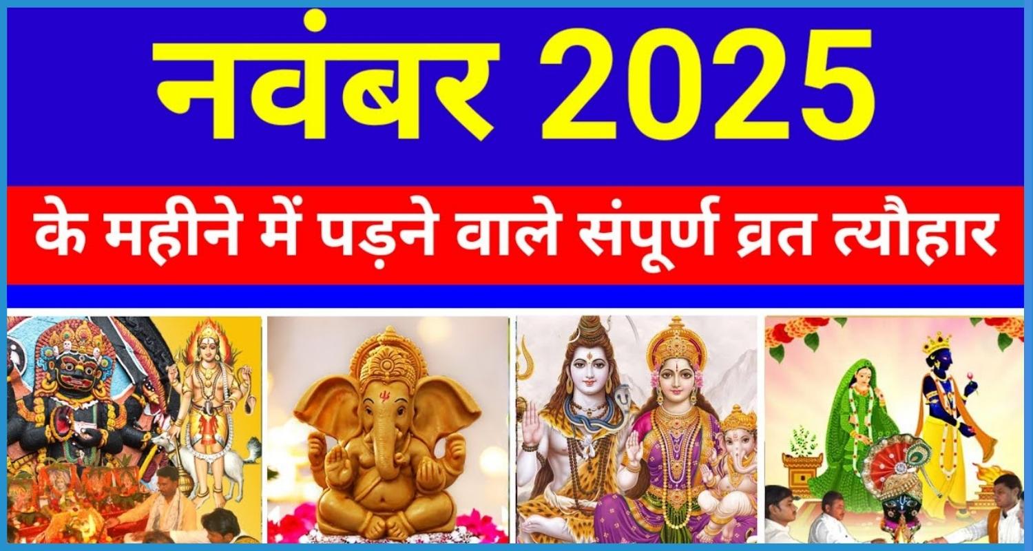 showing the image of Important dates and Festivals in November 2025