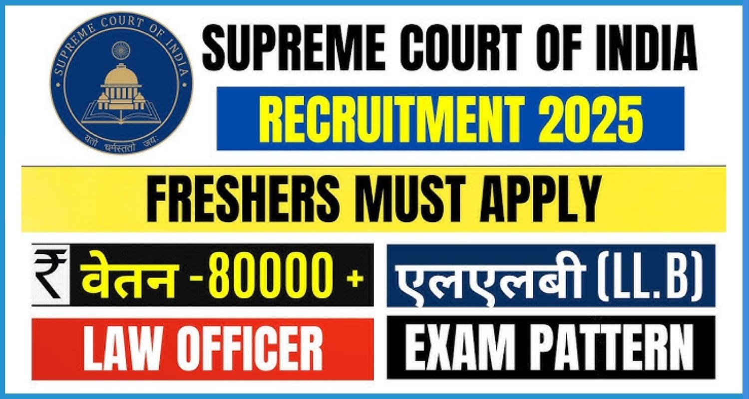 This is the image of Supreme Court of India SCI Law Clerk Cum Research Associates Recruitment 2025 Apply Online for 90 Post 