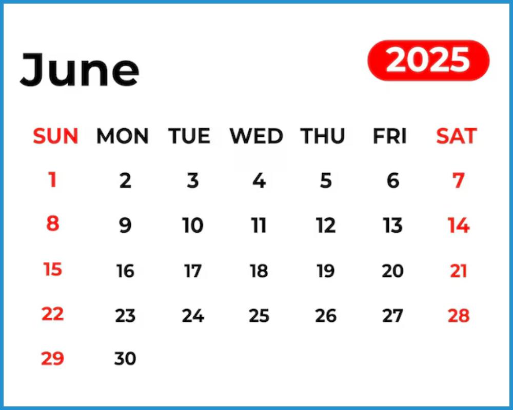 This is the image of the June 2025 calendar.