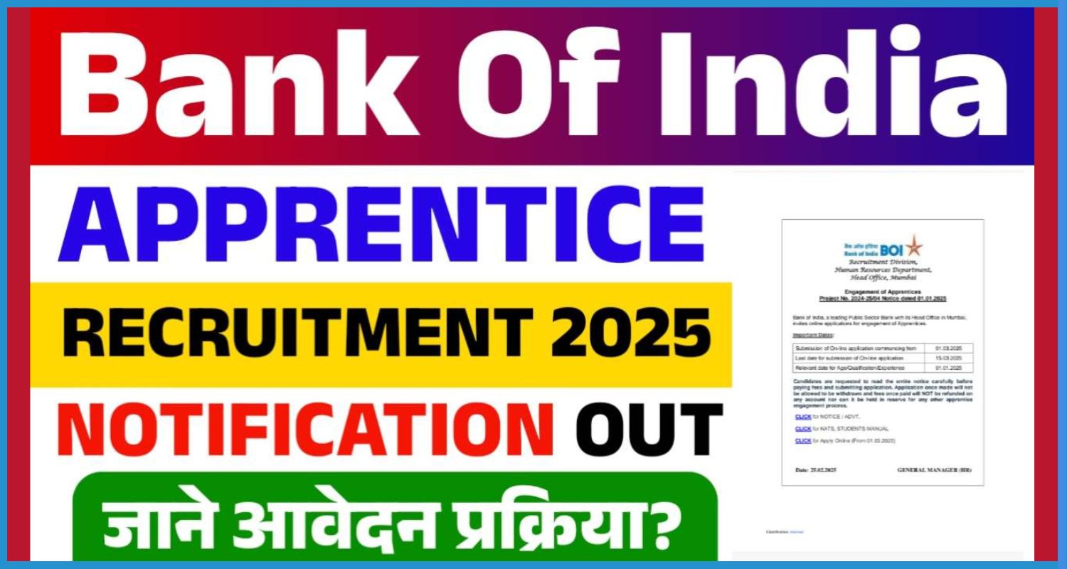 this is the image of Bank of India Apprentice Vacancy 2025