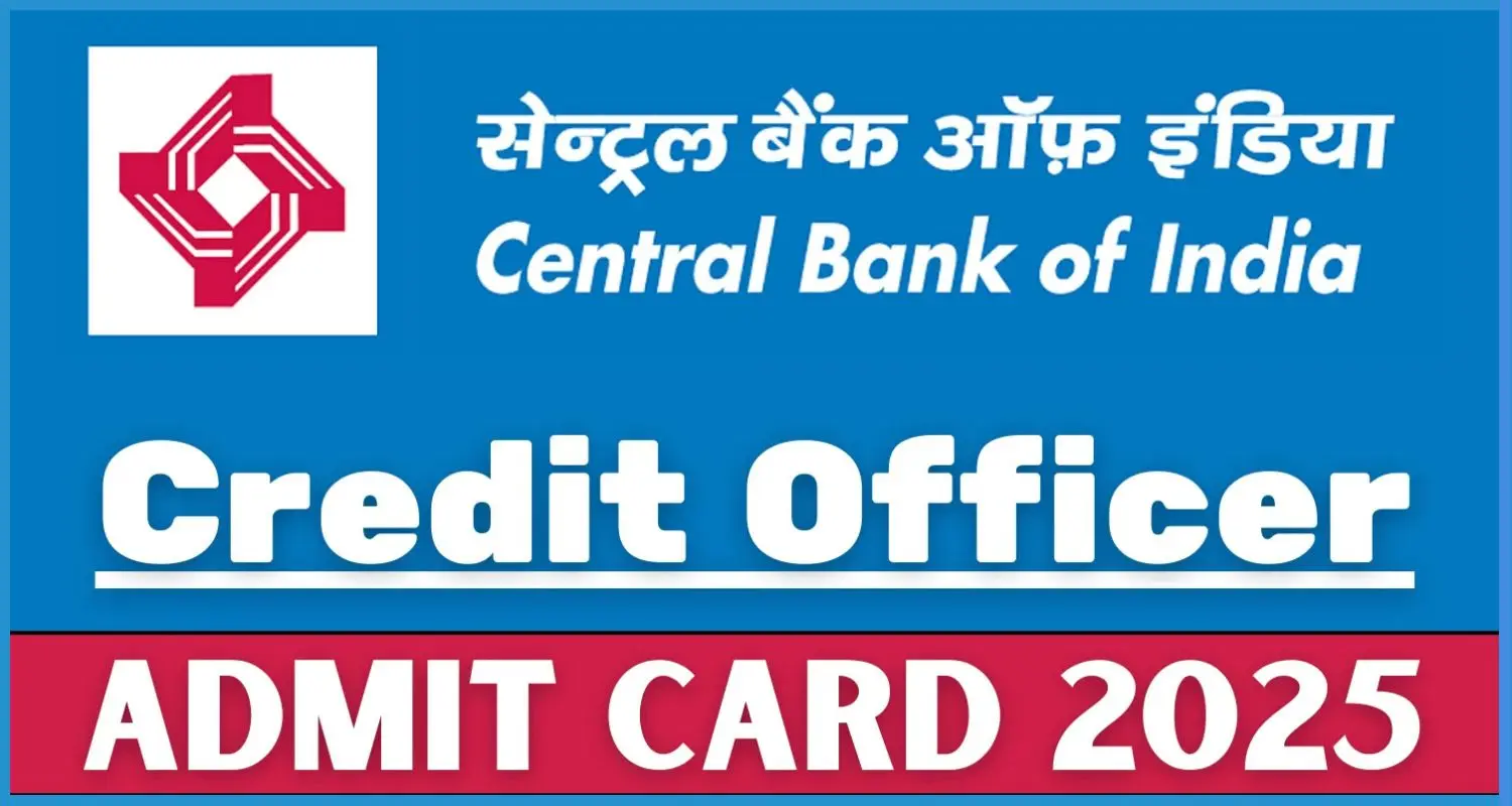 this is the image of Central Bank Credit Officer Hall Ticket