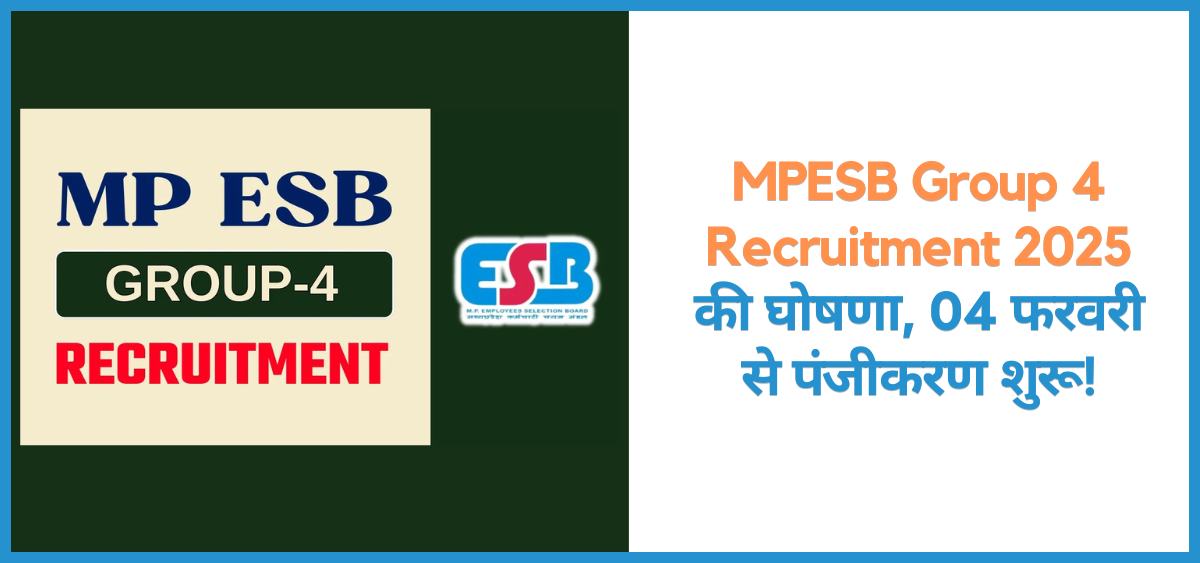 this is the image of MPESB Group 4 Recruitment 2025 in Hindi