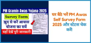 showing the image of PM Awas Self Survey 2025 in hindi