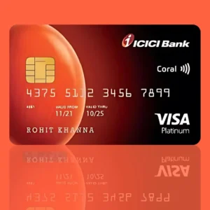 showing the image of icici coral contactless credit card in hindi