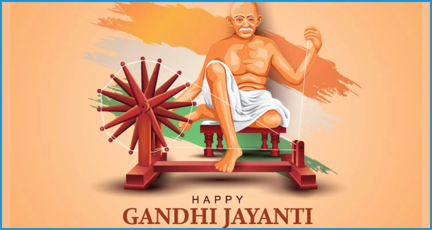 this is the image of Gandhi Jayanti essay 2025